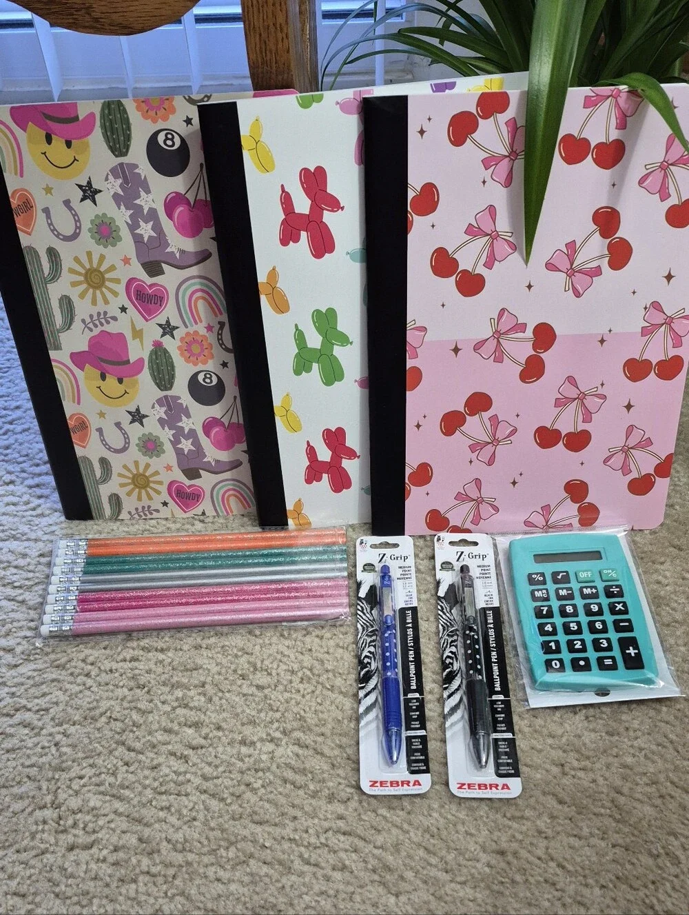 Back To School Bundle...Composition Notebooks, Calculator, Pens And #2 Pencils.